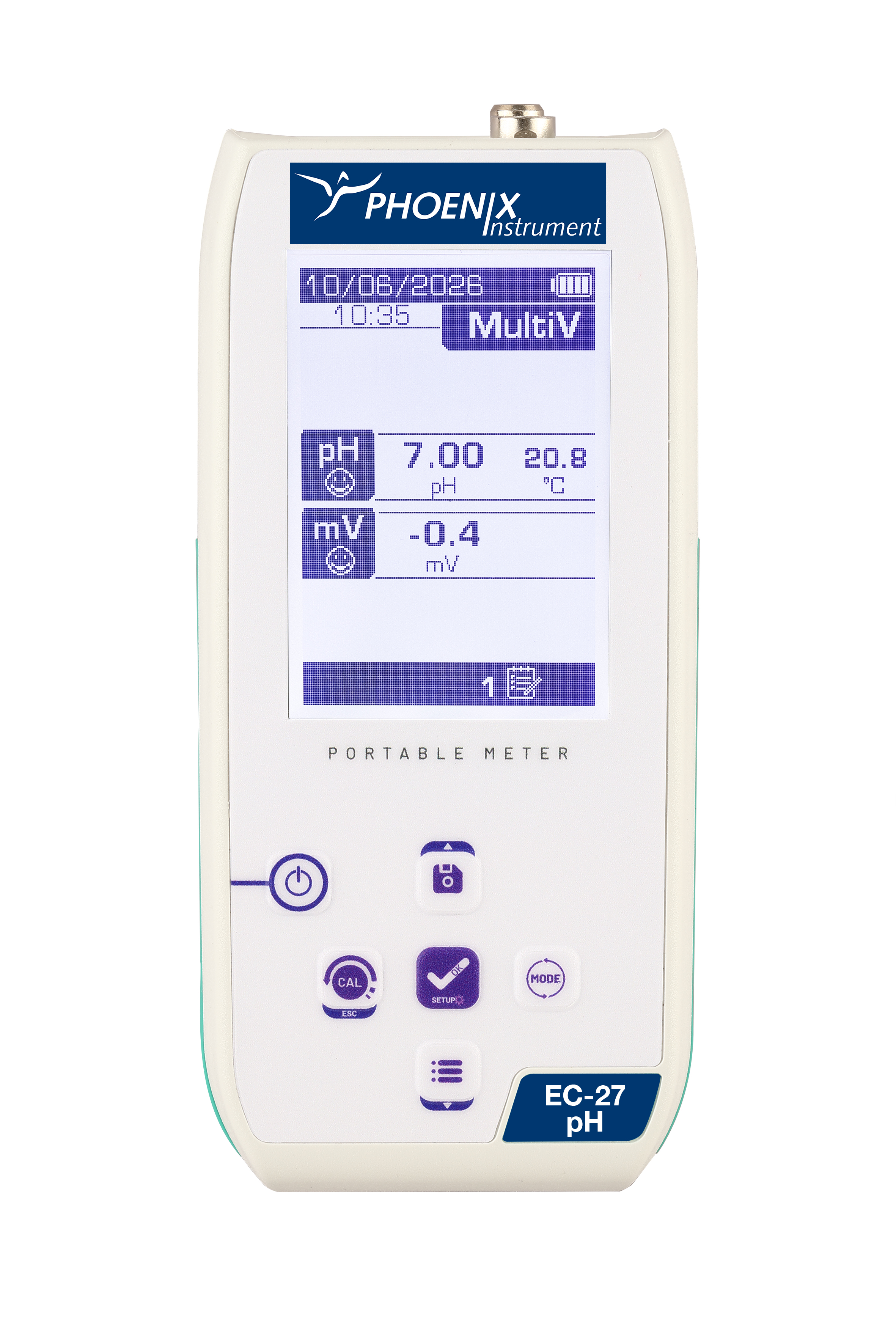 Portable pH-meter kit with pH-electrode 201 DHS